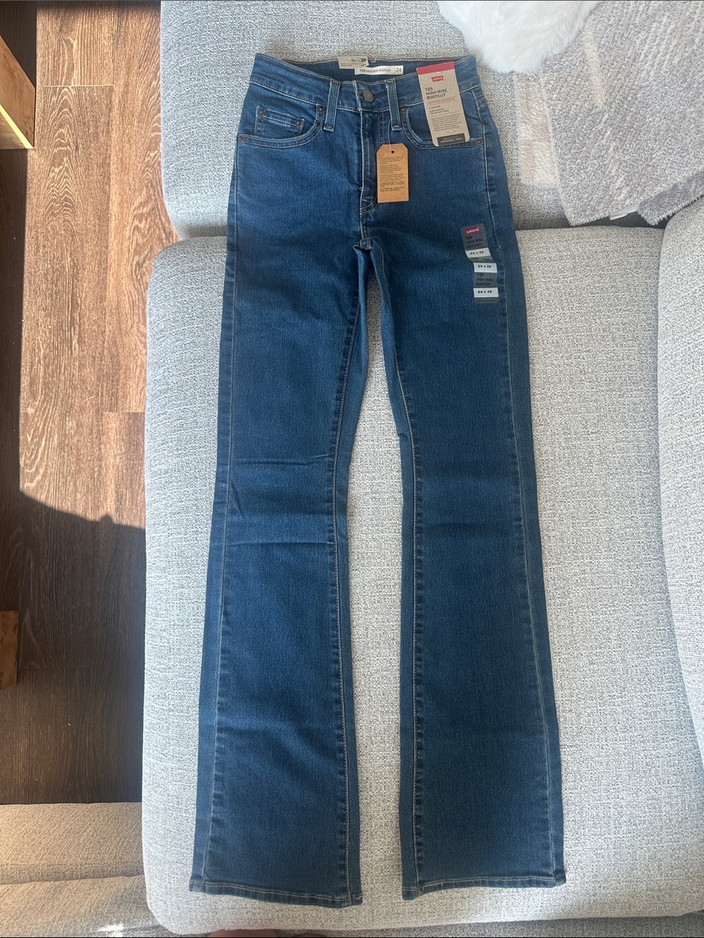 Levi's Dark Blue High-Rise Flare Jeans